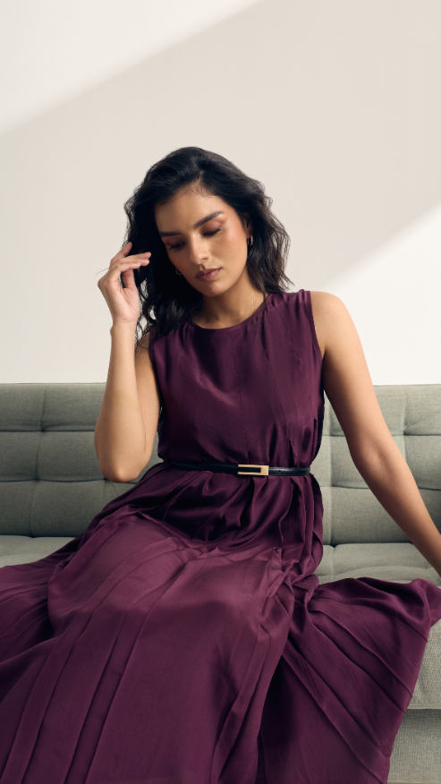 Model in white blazer